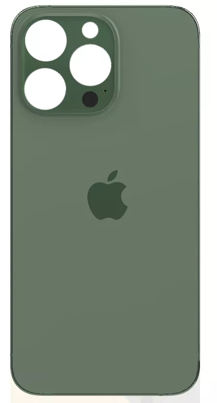 Back cover for iPhone 13 Pro Max, green, camera glass needs to be removed, alpine Green, small hole