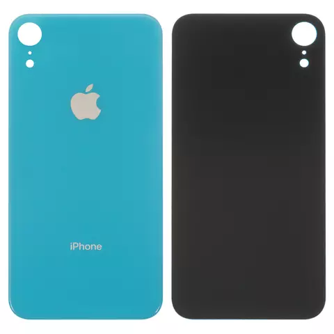 Back panel for iPhone XR, blue, no need to remove the camera glass, big hole