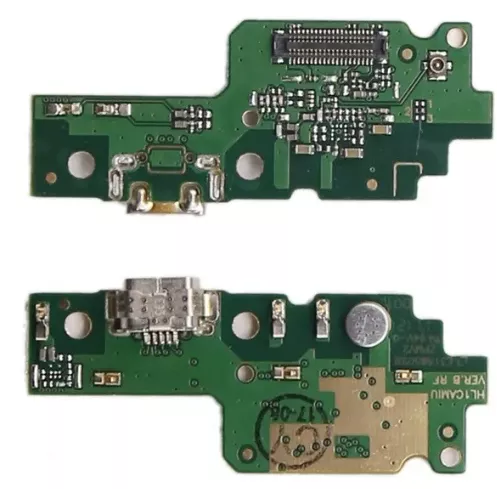Charging connector for Samsung A205 Galaxy A20 (2019) on a board with a chip, microphone and components