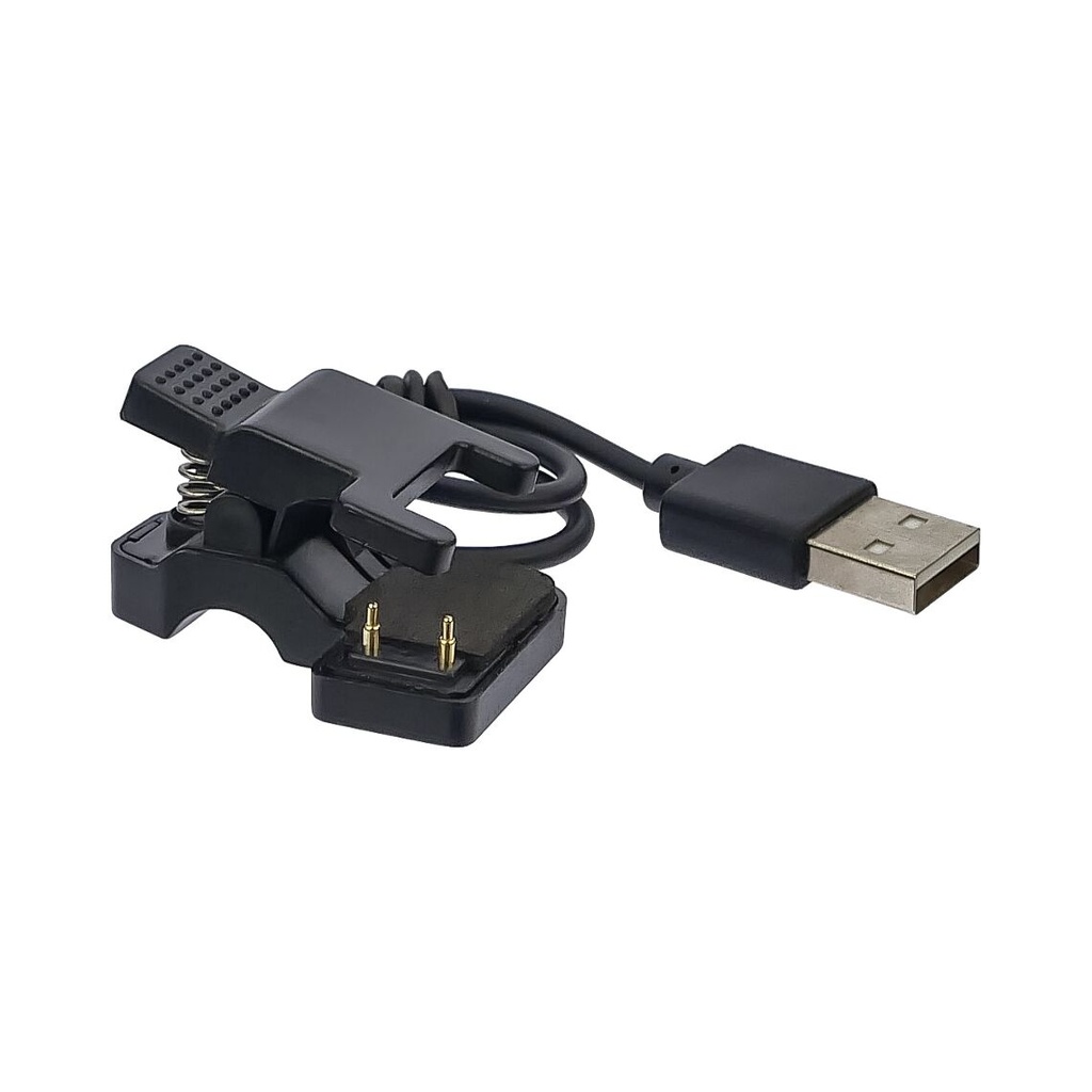 USB кабель для смарт годинників універсальний прищіпка (2 pin) 7 mm чорний