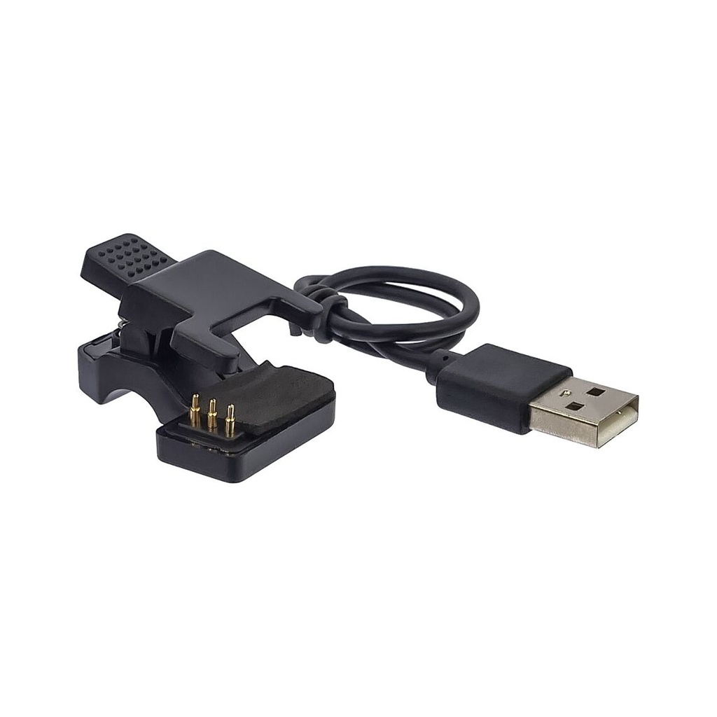 USB cable for smart watches universal clothespin (3 pin) 3 mm black