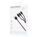 Cable Proove Triple Connection 3 in 1 Type-C + Micro USB + Lightning (1.2m)