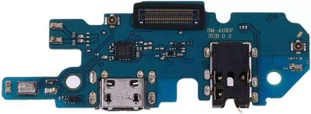Шлейф Samsung A105 Galaxy A10, з роз'ємом зарядки, гарнітури, 