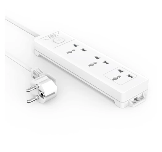 Power strip XO WL17 for 3 sockets 10A/250V 2m (White)