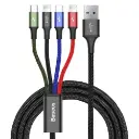 USB кабель Baseus Fast 4-in-1 Cable (Lightning(2)+Type-C+Micro) 3.5A (1.2m)