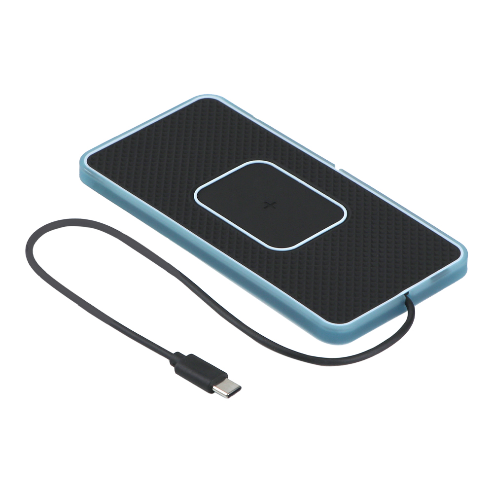 Wireless Charger Car/15W RGB/Type-C Cable 30 cm (Black)