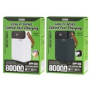 Power bank Remax RPP-566 80000mAh Lesu II Series PD20W+QC22.5W with FC cable (White)