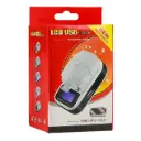 Мережевий Зарядний Пристрій Универсальное LCD Евро (Біло-Чорний)