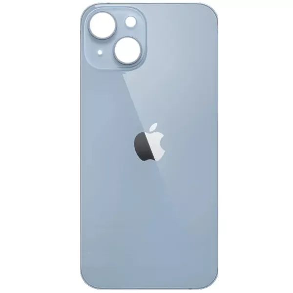 Back panel for iPhone 14, blue, no need to remove the camera glass, big hole