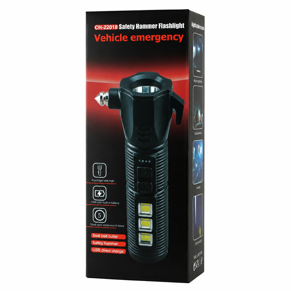 Flashlight 22018 multifunctional emergency + glass breaker