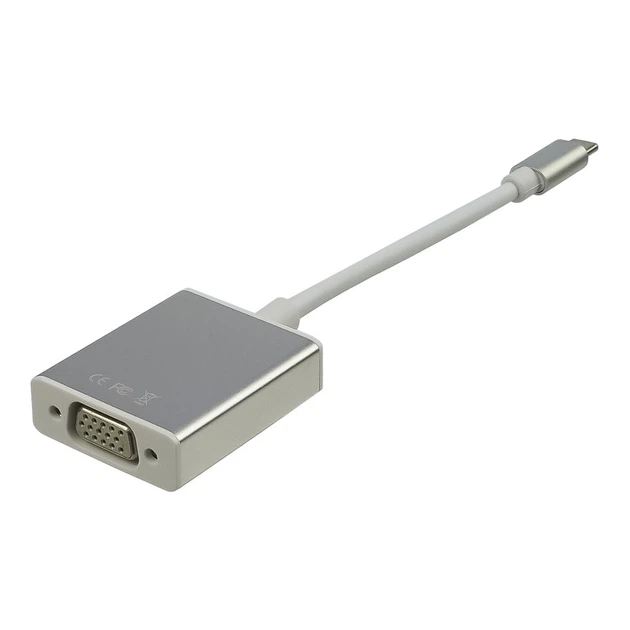 Адаптер перехідник Type-C - VGA білі
