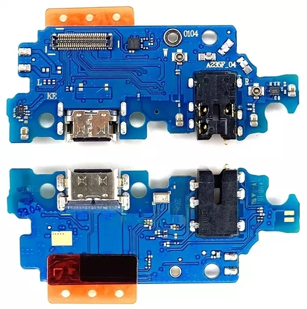 Шлейф Samsung A235 Galaxy A23, з роз'ємом зарядки, гарнітури, мікрофоном, 