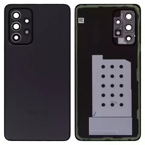 Back cover for Samsung A526 Galaxy A52 5G, black, with camera glass