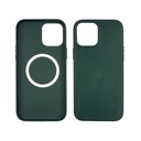 Cover Leather Case WCMS + MagSafe Box IPhone 12/12 Pro 2020 6.1" dark green