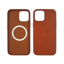 Cover Leather Case WCMS + MagSafe Box IPhone 12/12 Pro 2020 6.1" brown
