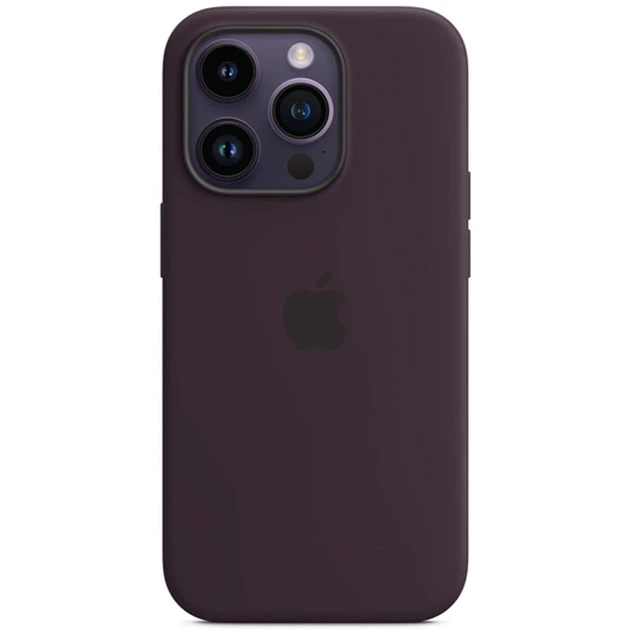 Накладка Silicone Case  Full Protective Metal Frame (AA) Box IPhone 15 Pro Max темно фіолетовий
