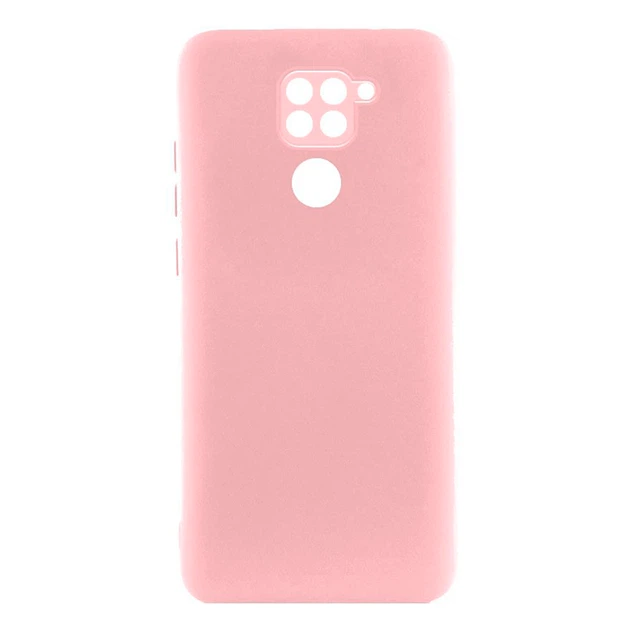 Накладка Silicone Case Cover (No Logo) Box Xiaomi Redmi Note 9 рожевий