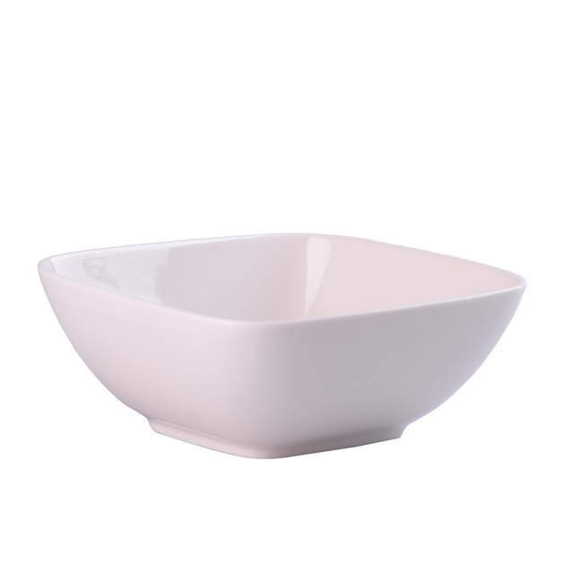 Plate deep square from porcelain 15 cm tatnik white on 500 ml