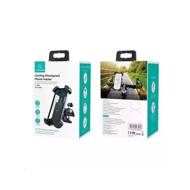 Shockproof bicycle holder Usams US-ZJ064 Bicycle shockproof holder (Black)
