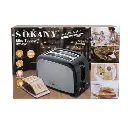 Тостер Sokany HJT-008S з режимом підігріву, чорний