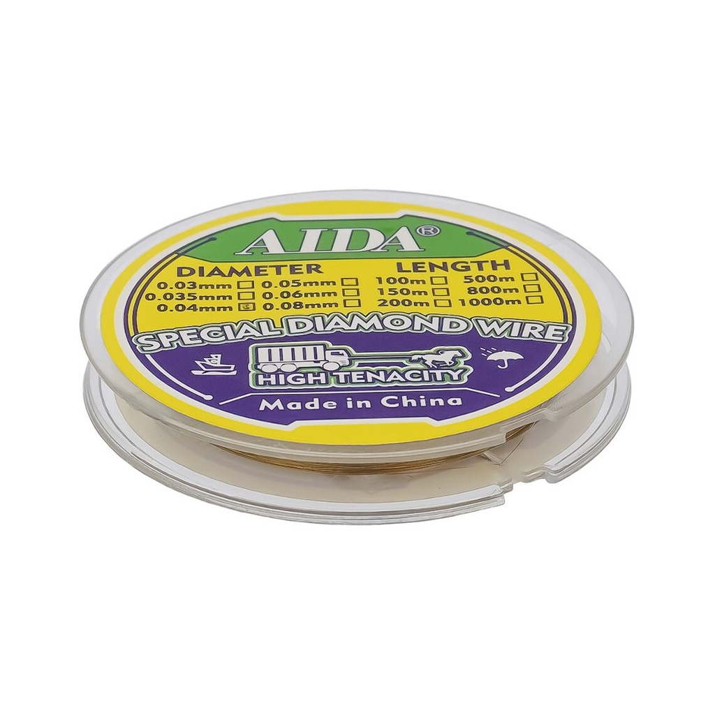 Wire (string) Aida 0.04 mm/ 100 m for separating display+touchscreen sets, high strength