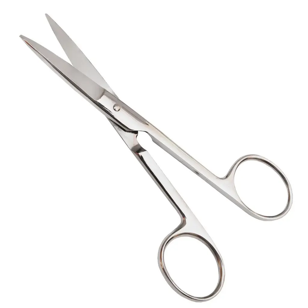 Surgical scissors with straight tip, 125 mm