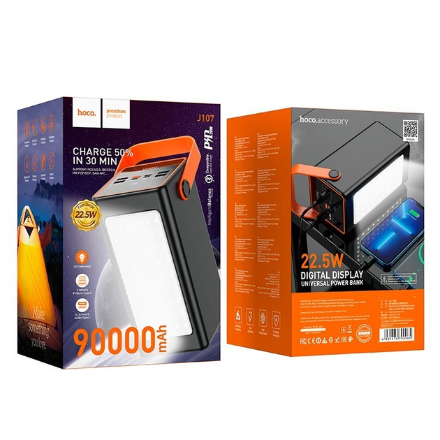 Павербанк Hoco J107 22.5W 90000mAh чорний