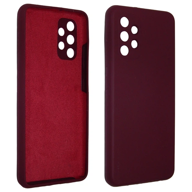 Silicone Case  Full Protective (No Logo) Sam A32 2021 бордовий