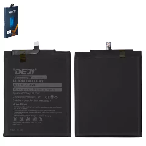 Deji BN37 battery for Xiaomi Redmi 6, Redmi 6A, Li-ion, 3.85 V, 3000 mAh