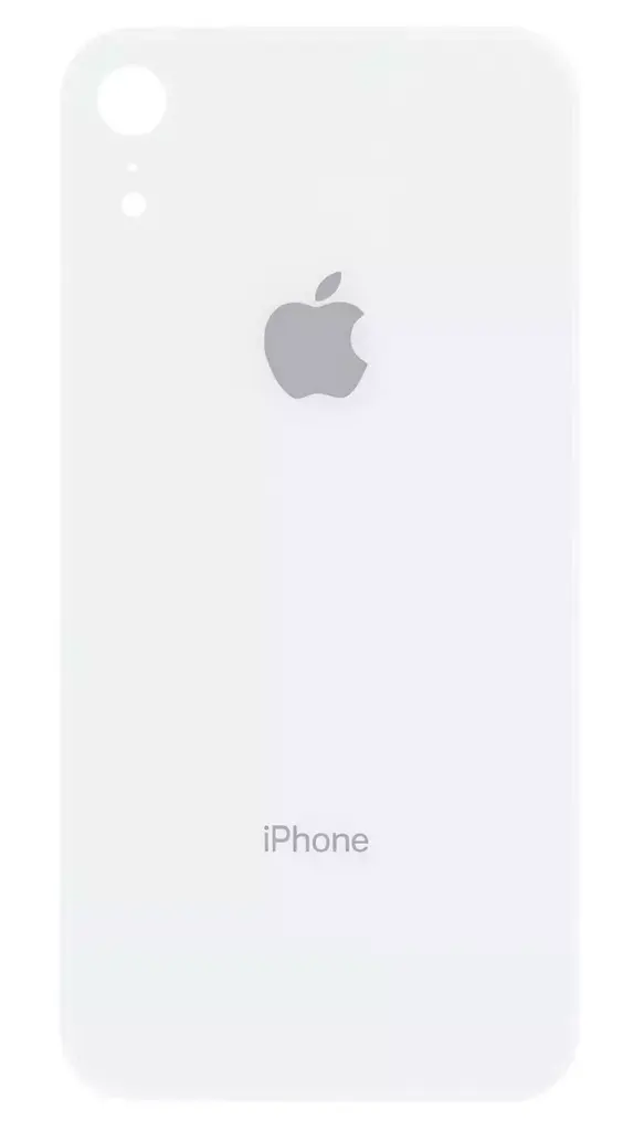 Back panel for iPhone XR, white, no need to remove the camera glass, big hole