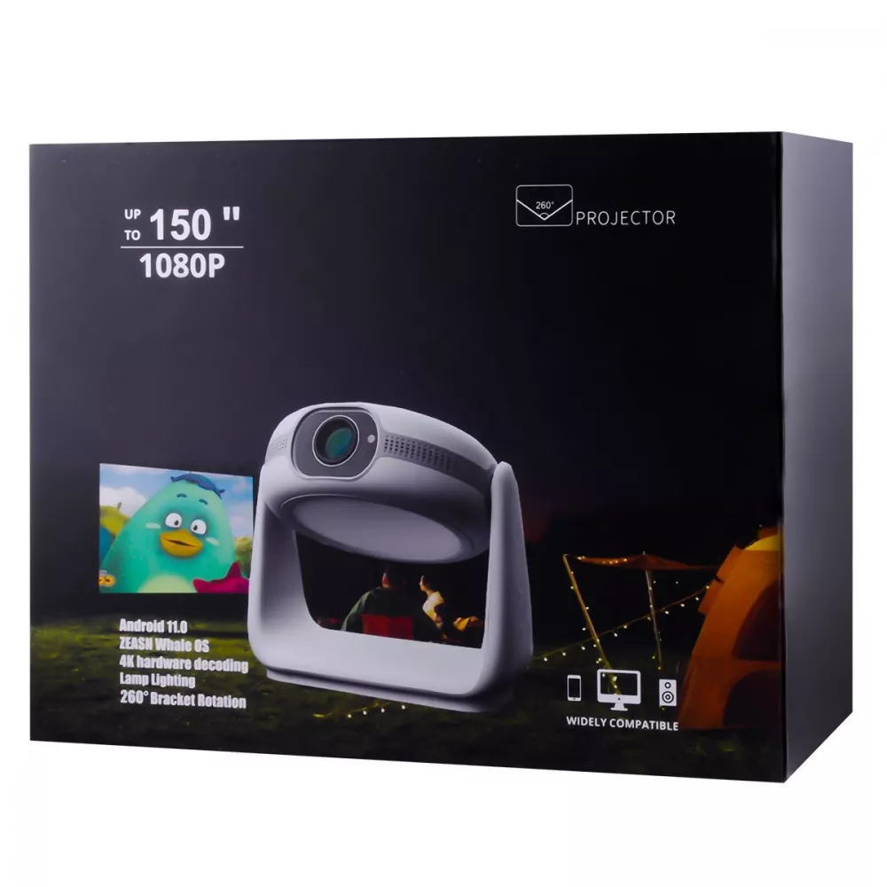 Portable projector K1 Android 11 Full HD 180 "