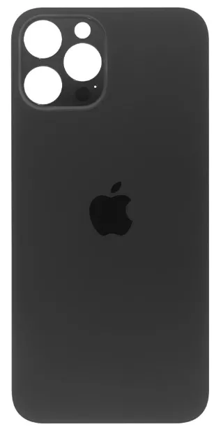 Back cover for iPhone 12 Pro Max, gray, no need to remove the camera glass, big hole, graphite