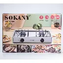 Tabletop gas stove Sokany SK-07006 with 2 burners, white