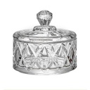 Lirmartur sugar bowl with crystal-like glass lid, transparent
