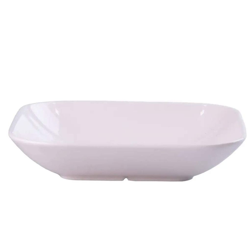 Deep square porcelain plate 20 cm