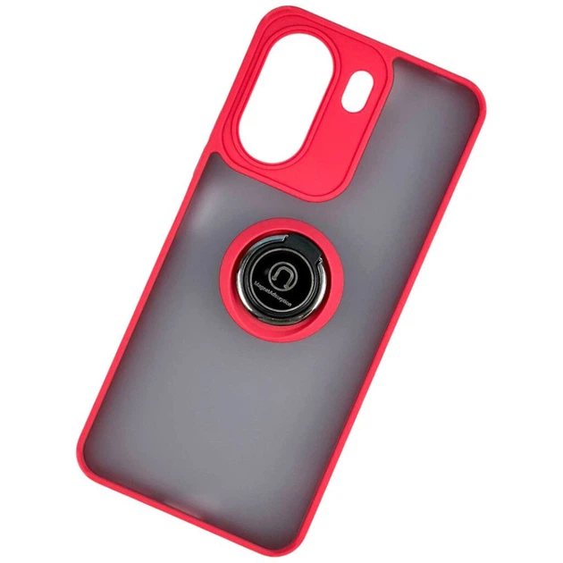 Накладка Totu Ring Series Matte Magnet Xiaomi Redmi 10C чорно-червоний