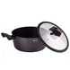 Aluminum saucepan with granite coating, diameter 24 cm