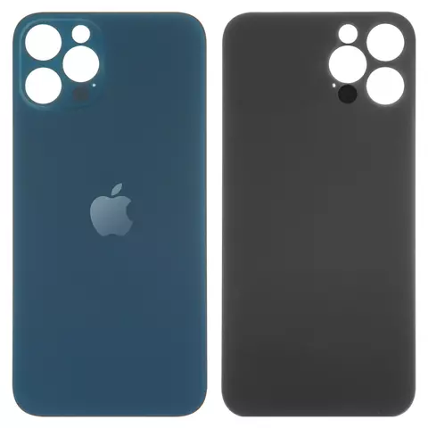 Задня панель корпусу для iPhone 12 Pro, синя, не потрібно знімати скло камери, big hole