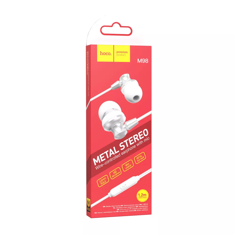 Headphones Hoco M98 Delighted metal With Microphone