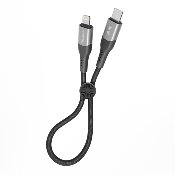 Ridea RC-US42 UltraStrong Type-C to Lightning 30W USB Cable 0.25m (Black)