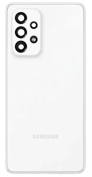 Back cover for Samsung A536 Galaxy A53 5G, white, with camera glass