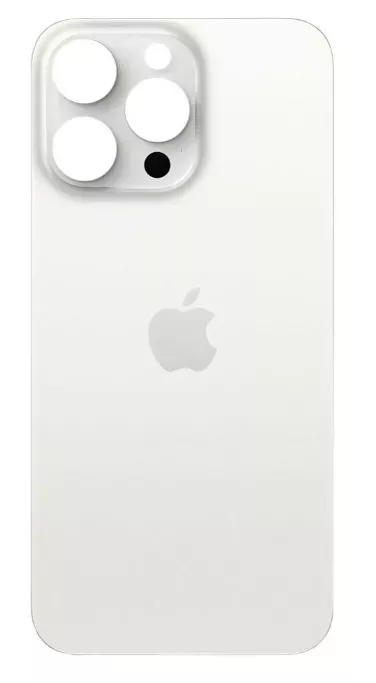 Back glass of the Apple iPhone 15 Pro Max White Titanium (white)