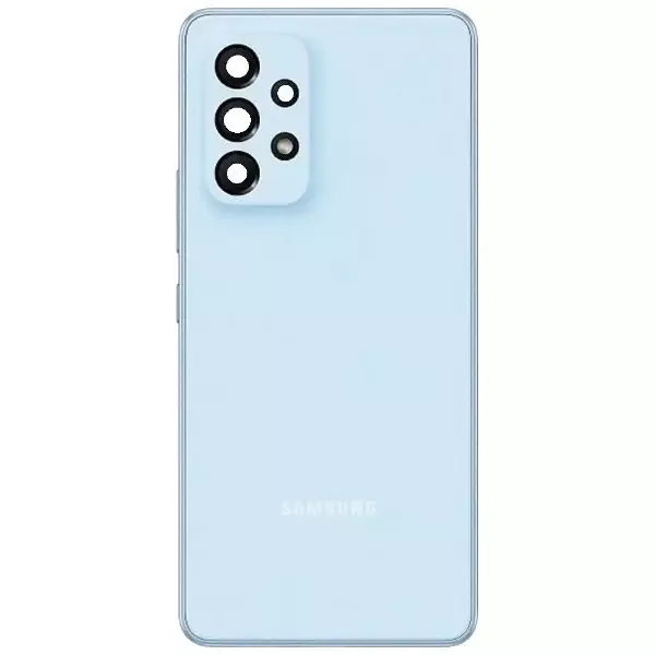Задня панель корпусу Samsung A536 Galaxy A53 5G, синя, зі склом камери