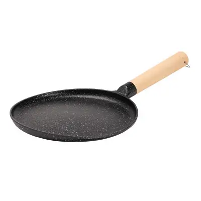 Pancake pan with edges of different height 23.5 cm, black