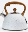 Haus Roland stainless steel whistling kettle, white