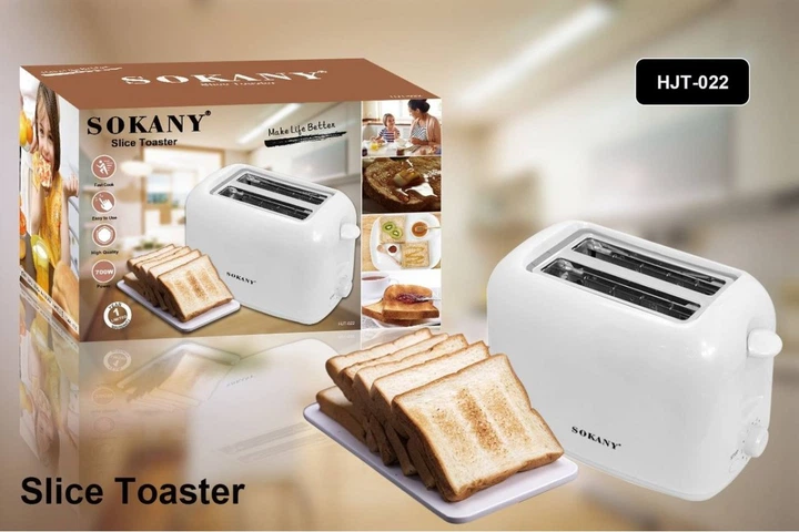 Toaster Sokany HJT-022 automatic with heating mode, white