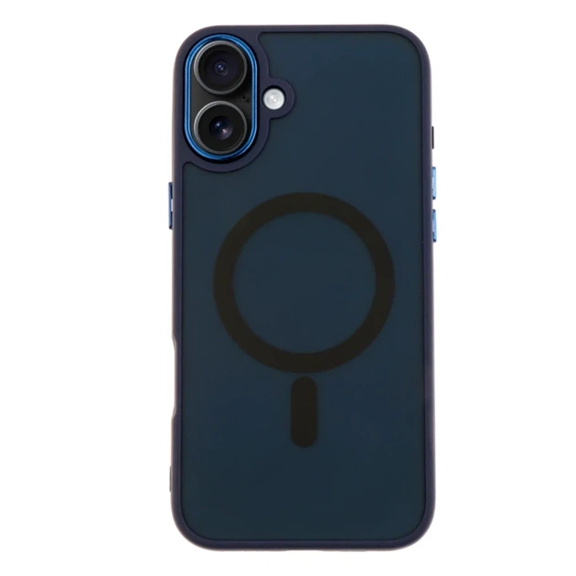 Space Color TPU+PC Drop-Protection MagSafe Case for iPhone 16 blue