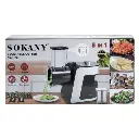 Овочерізка-мультирізка електрична Sokany SK-1180 з 5 насадками для шаткування, сталь.