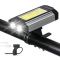 Flashlight 501-2XPE+COB, METAL, USB Type-C, built-in battery, magnet, bicycle mount (Grey)