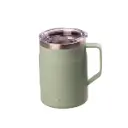 550 ml stainless steel thermos mug with seal lock lid, green